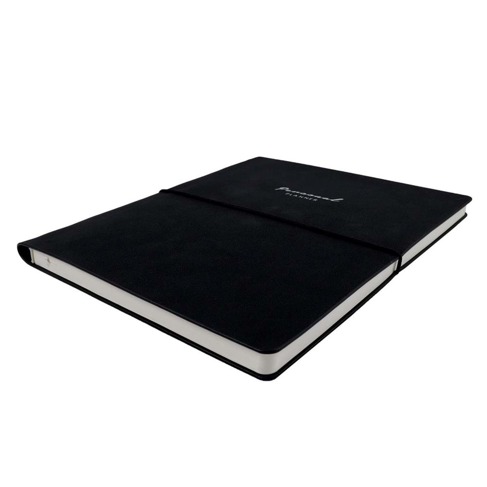 Victoria's Journals Kuka Personal Planner Defter 19x25 80 gr. 96 yp. Çizgili Siyah
