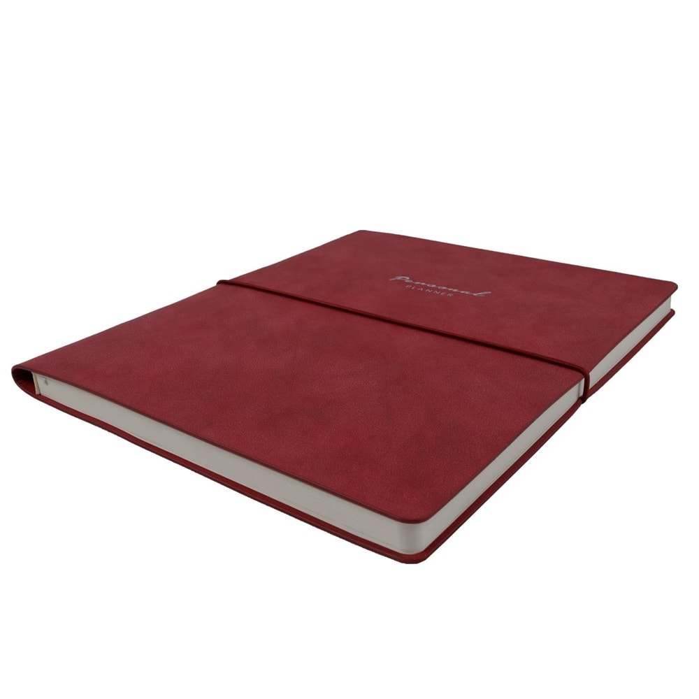 Victoria's Journals Kuka Personal Planner Defter 19x25 80 gr. 96 yp. Çizgili Kırmızı