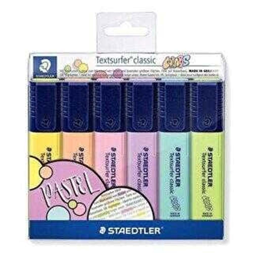 Staedtler Textsurfer Classic Pastel 6'lı Kalem Seti