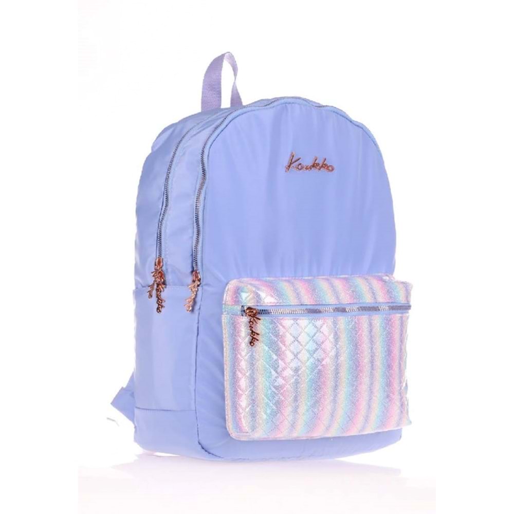 Kaukko Bright Sırt Çantası Kapitone-Floral Mavi K1518