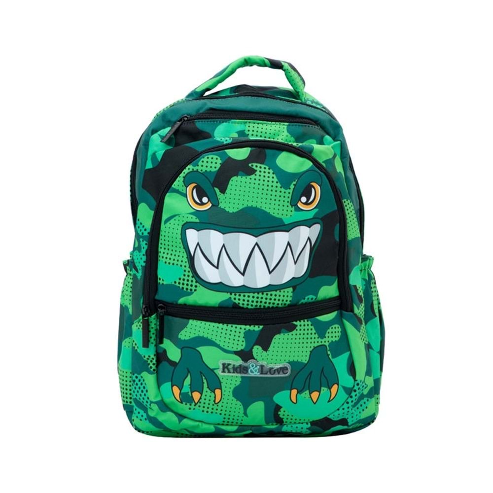 Kaukko Kids Love Square Dinosaur Sırt Çantası