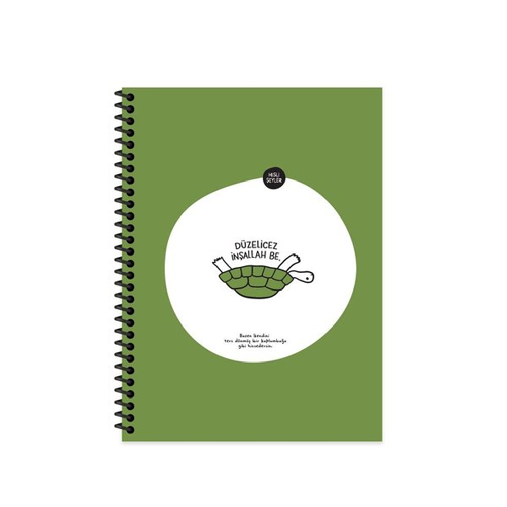 Keskin Color Hisli Şeyler 500623-99 Düzelicez 18,5 x 25 cm 80 Yaprak Kareli Spiralli Stickerlı Defter