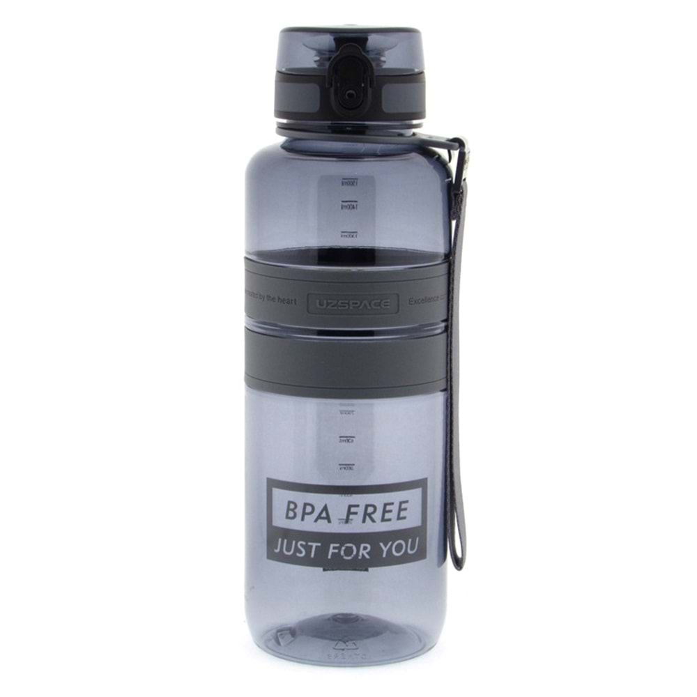 Uzspace 1500 Ml Tritan Su Matarası 5032 Black Grey