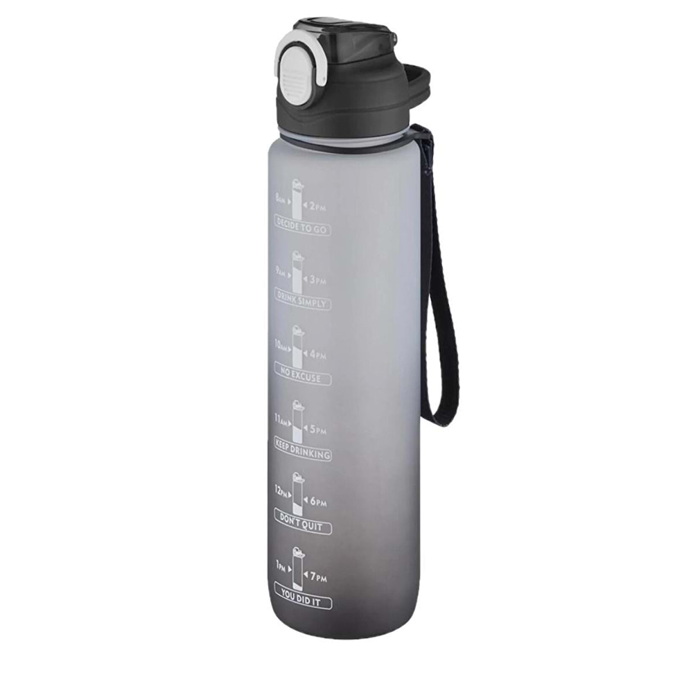 Vagonlife 1000 Ml Pipetli Sticker Hediyeli Su Matarası Çift Renk Vgn-2219