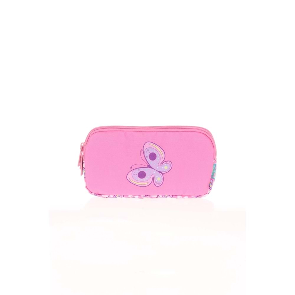Kaukko Kids&Love 3 Bölmeli Kalem Çantası L8106 Rubber Butterfly