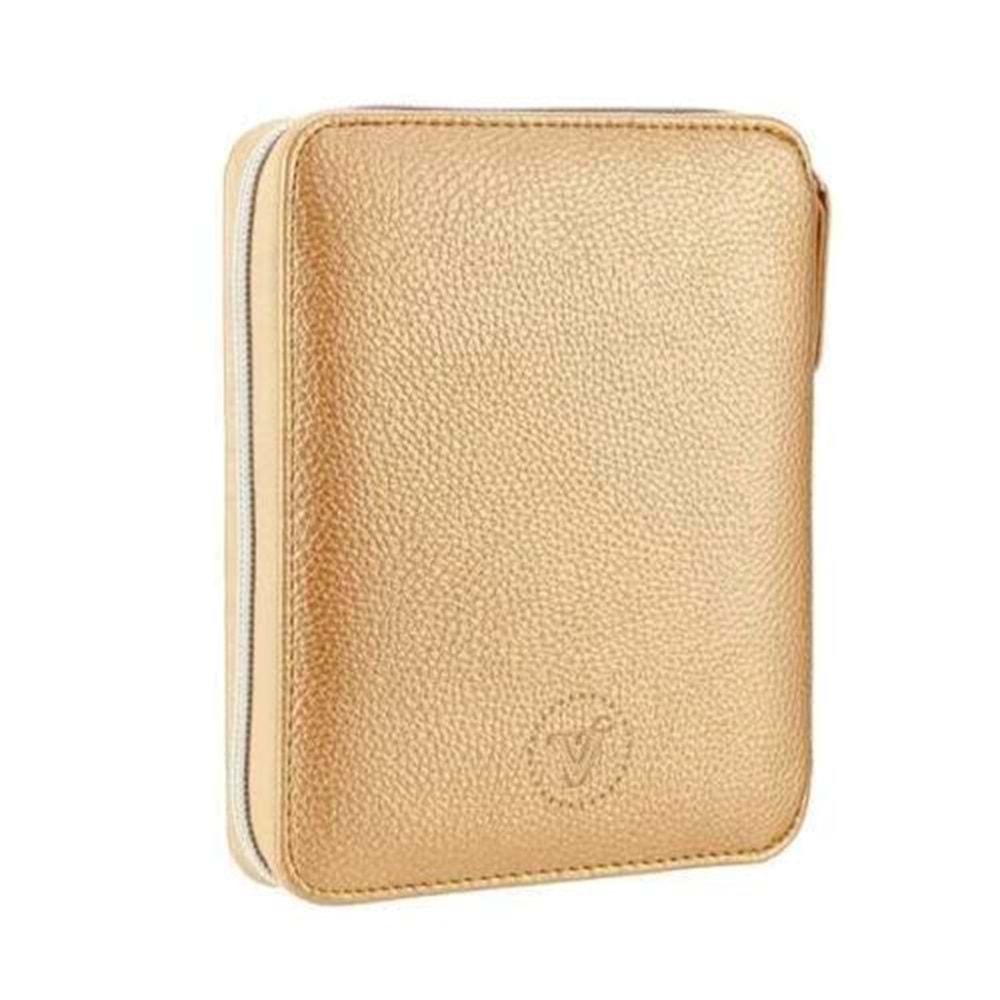 Victoria's Journals Buffalo Zipper Folder Organizer Copper