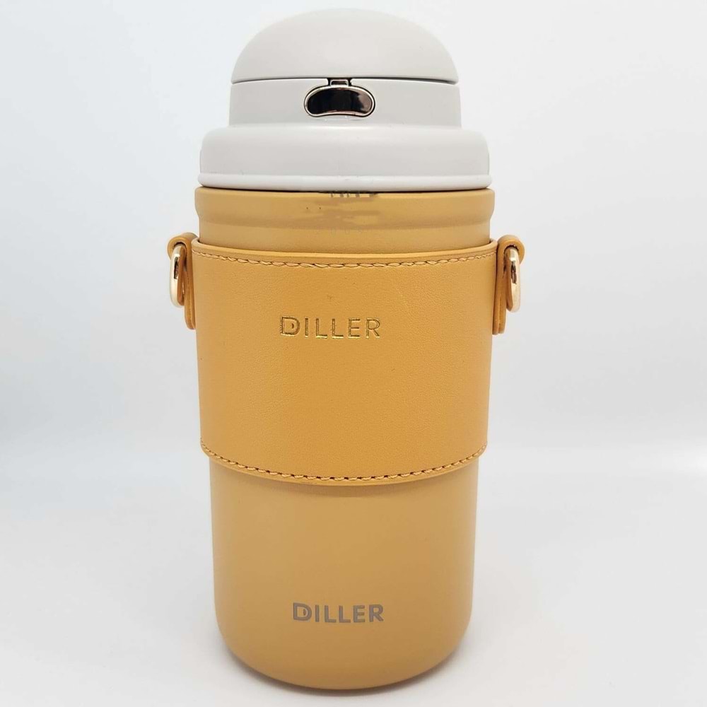 VagonLife Diller 580 ml Sarı Taşıma Askılı Çelik Termos Matara Vgn-8990