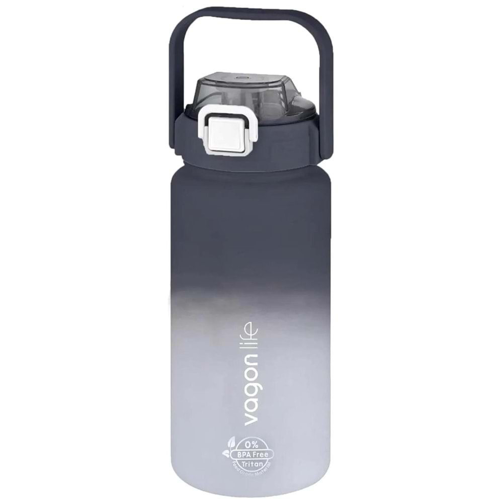 Vagonlife 1500 Ml Su Matarası VGN-2213 Siyah - Beyaz