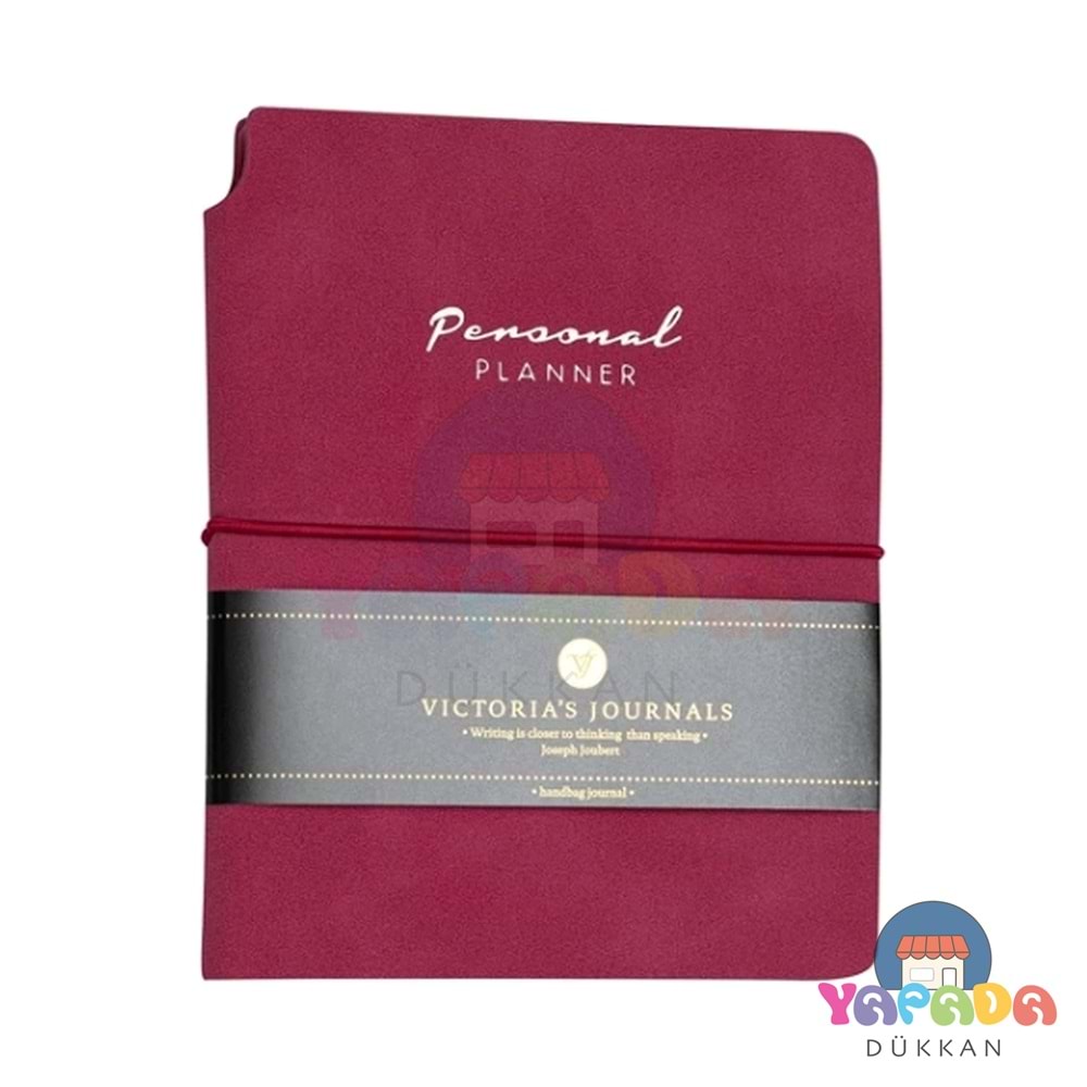 Victoria's Journals Kuka Pesonal Planner Defter A6, 80 gr. 96 Yaprak Çizgili Fuşya
