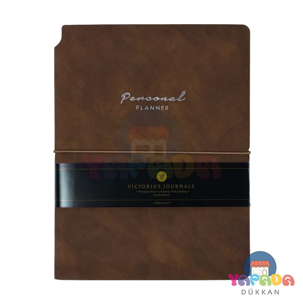 Victoria's Journals Kuka Personal Planner Defter A5 80 gr. 96 yp. Çizgili Mavi