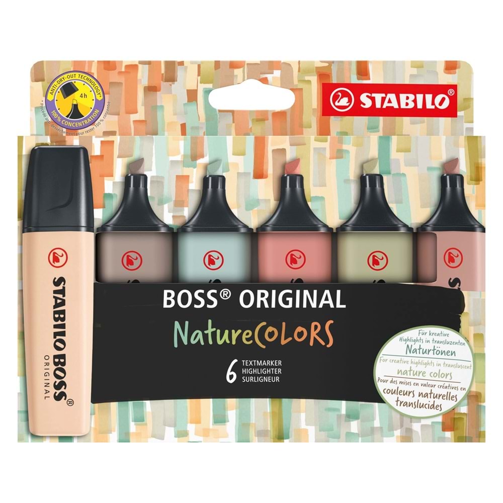 Stabilo Boss Nature Colors 6'lı Fosforlu Kalem Set