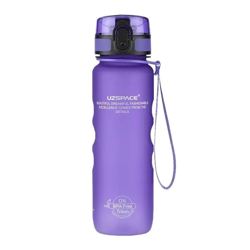 VagonLife Uzspace 500 ml Tutma Destekli Soft-Touch Tritan Su Matarası (Mor) 1215