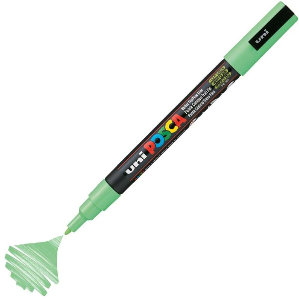 Uni Posca 0.9-1.3 Su Bazlı Poster Markörü Lıght Green Pc-3m
