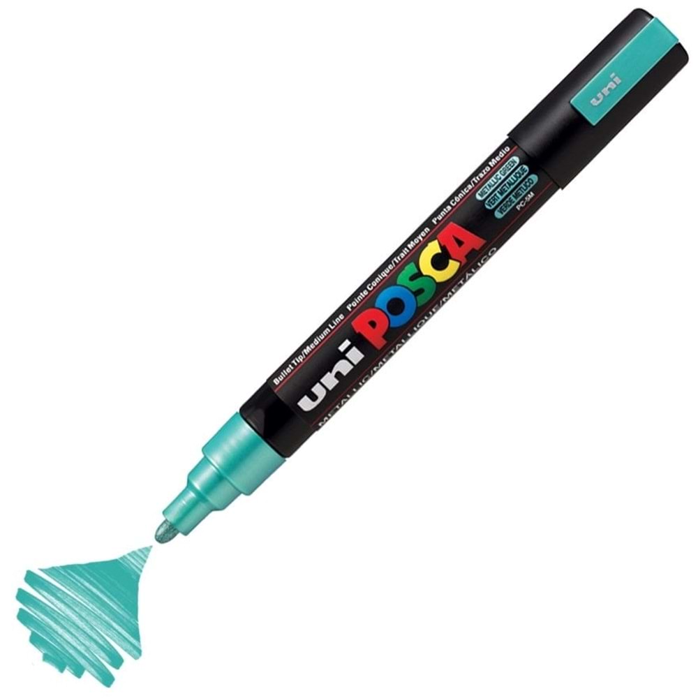 Uni Posca PC-5M Boyama Markörü 1.8-2.5 mm Metalik Yeşil
