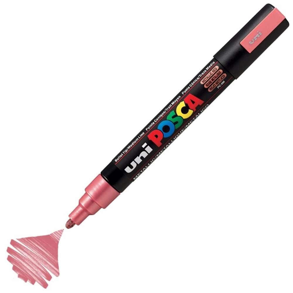 Uni Posca PC-5M Boyama Markörü 1.8-2.5 mm Metalik Kırmızı
