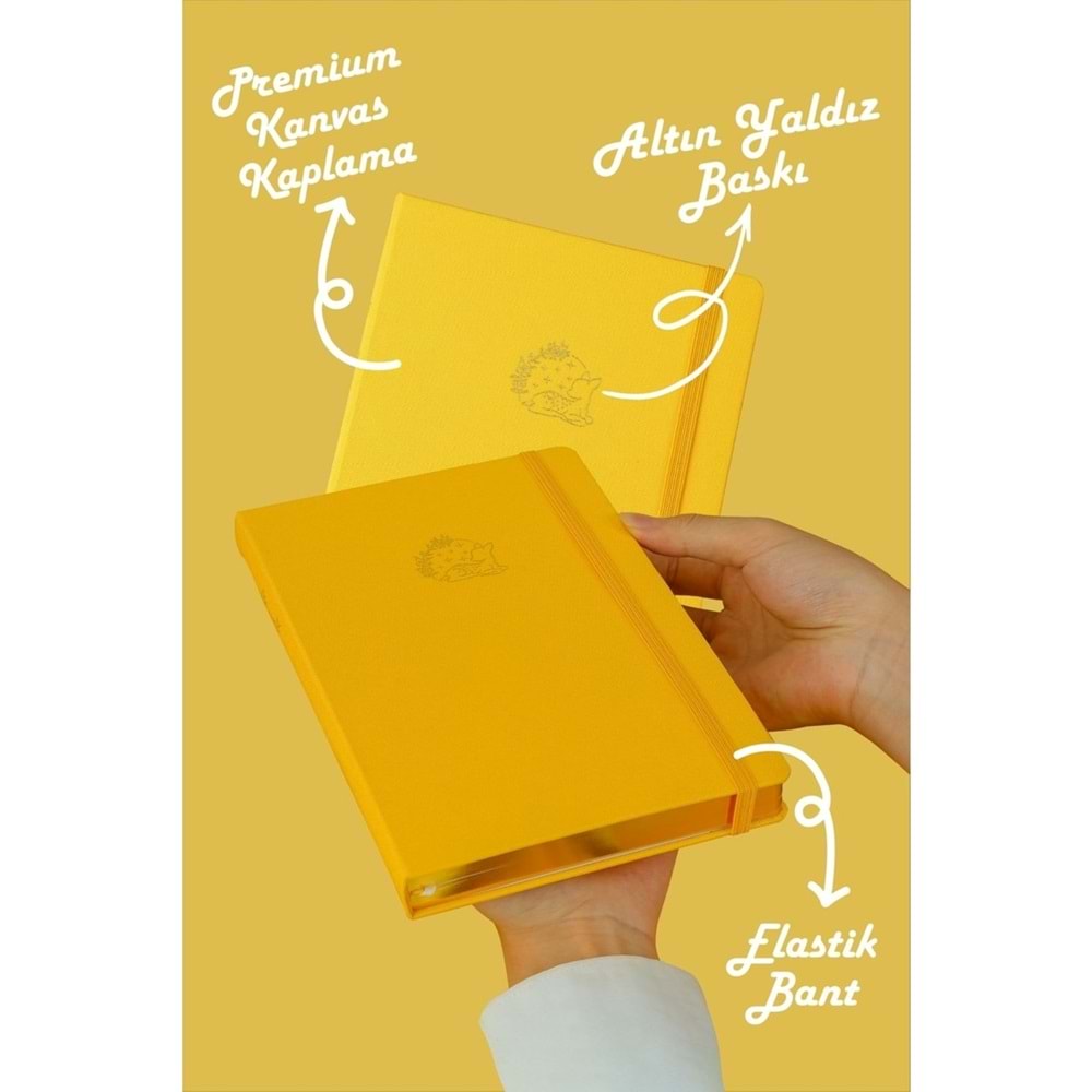 Victoria'S Journals Bujo Defter Keten 96 Yp. Noktalı Sarı