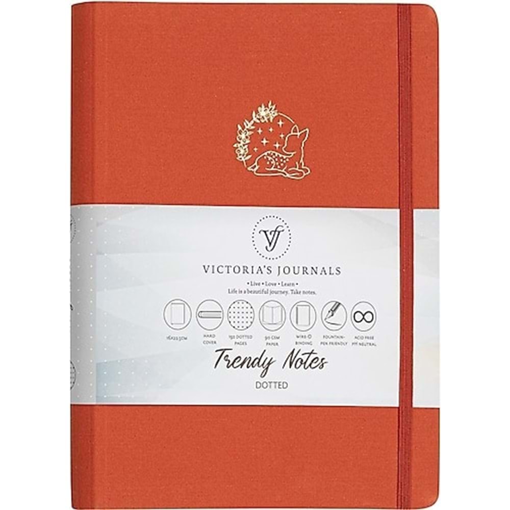 Victoria'S Journals Canvas Sert Kapak 120 Yp Defter Turuncu
