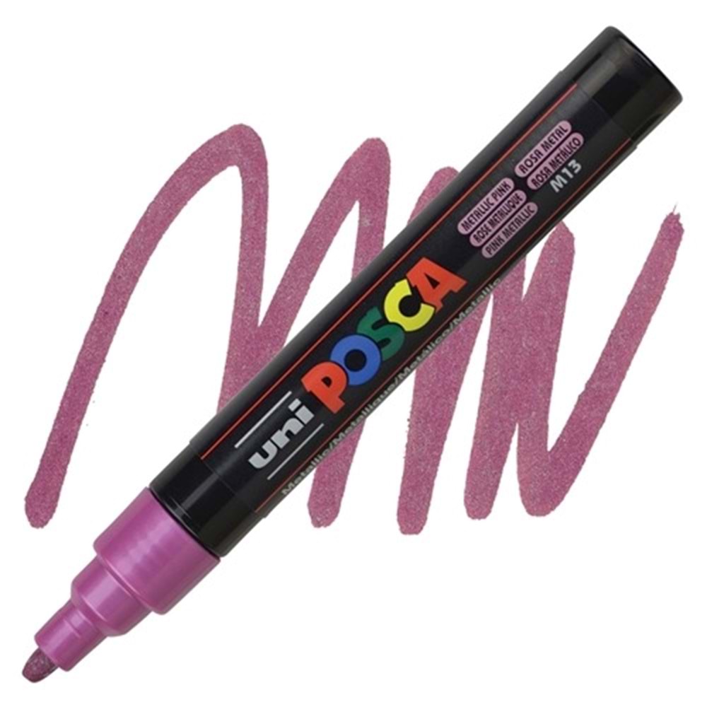 Uni Posca PC-5M Boyama Markörü 1.8-2.5 mm Metalik Pembe