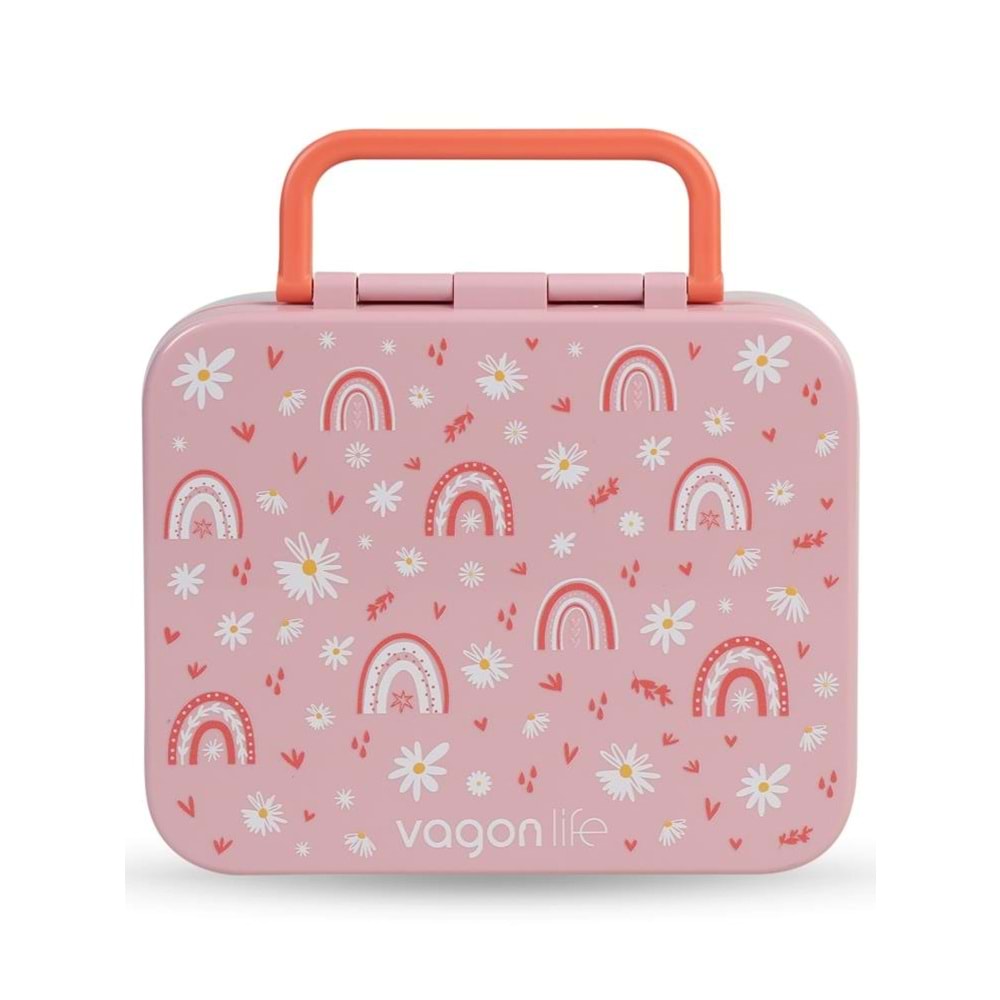 Vagonlife VGN092 1000 ml Pembe Lunchbox Beslenme ve Yemek Kabı