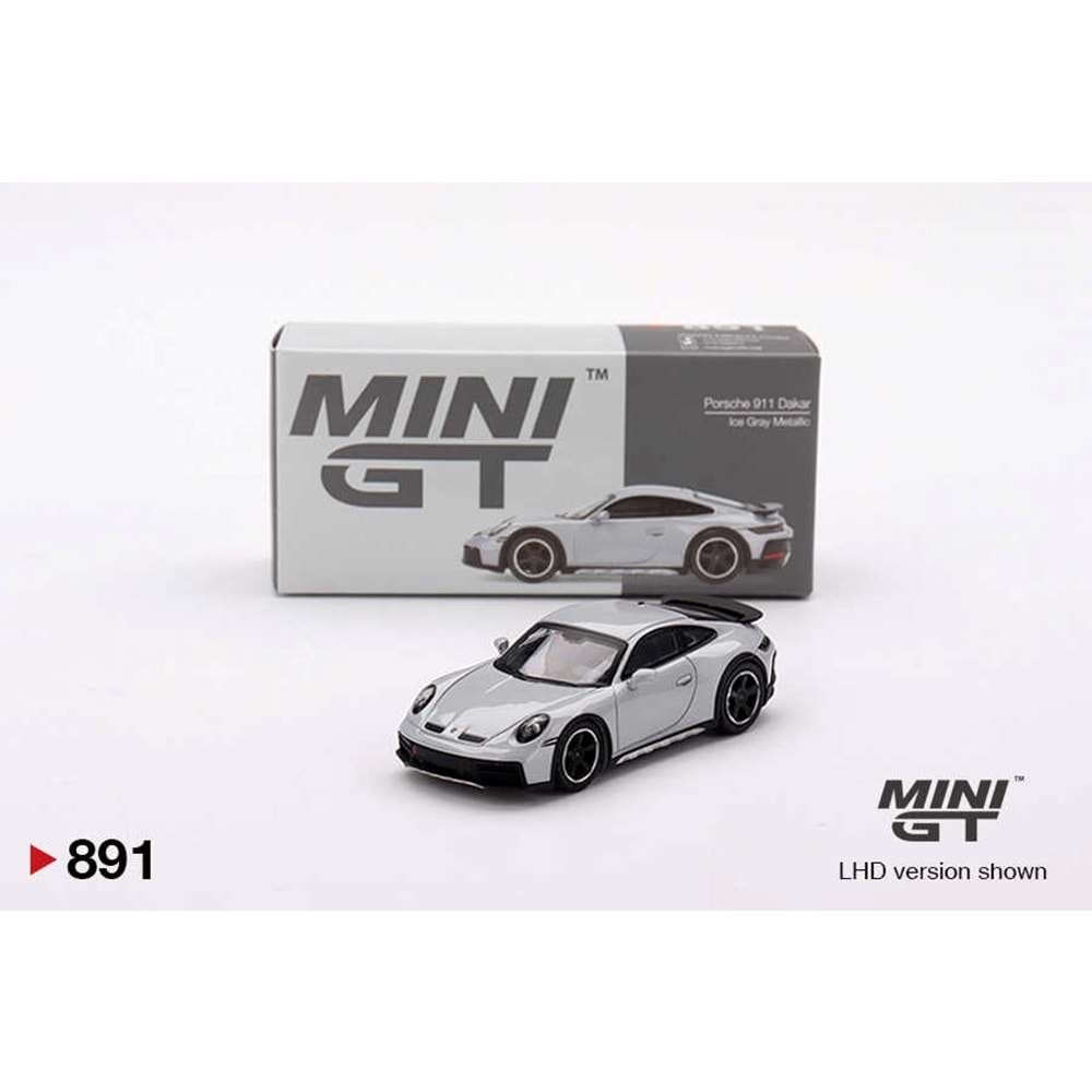 Mini GT 1/64 Porsche 911 Dakar Ice Gray Metallic