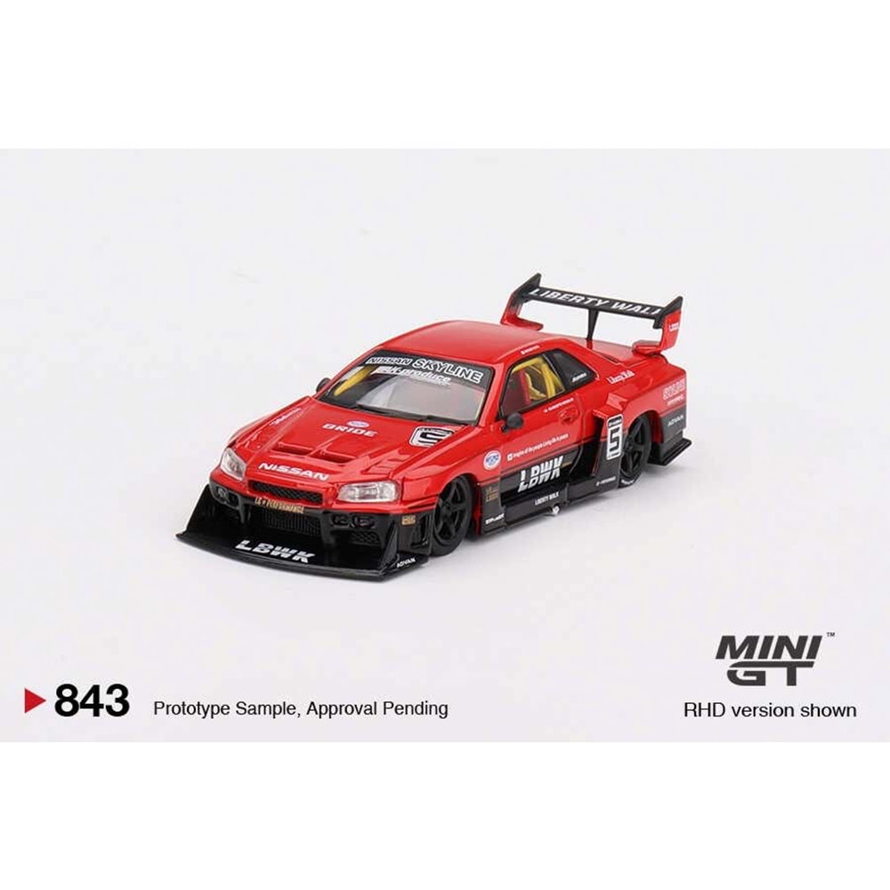 Mini GT 1/64 Nissan LB-ER34 Super Silhouette SKYLINE Red/Black