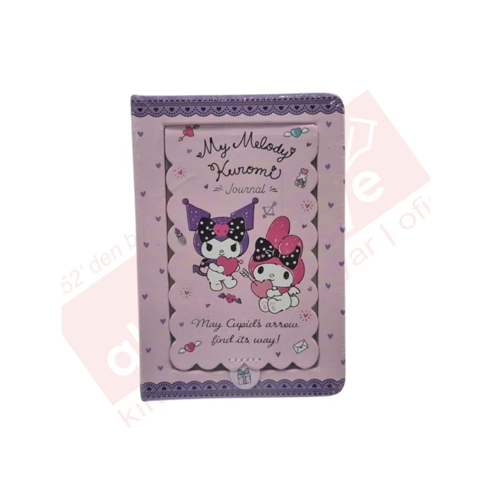 Victoria's Journals Kuromi Aynalı Sert Kapaklı Günlük. A6 .100 gr. 192 sf. Renkli sflar. 12 li Displey
