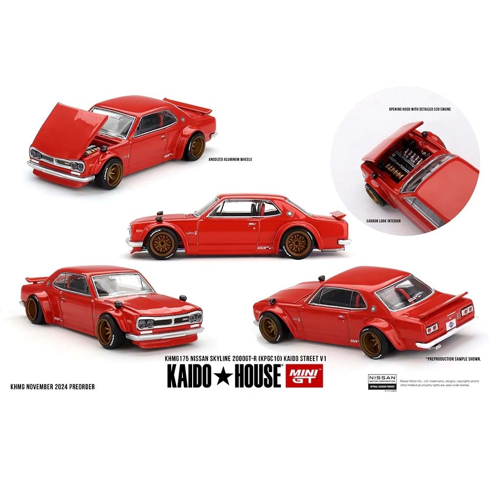 MINI GT No.175 Kaido House Nissan Skyline 2000GT-R (KPGC10) Kaido Street V1 KHMG175