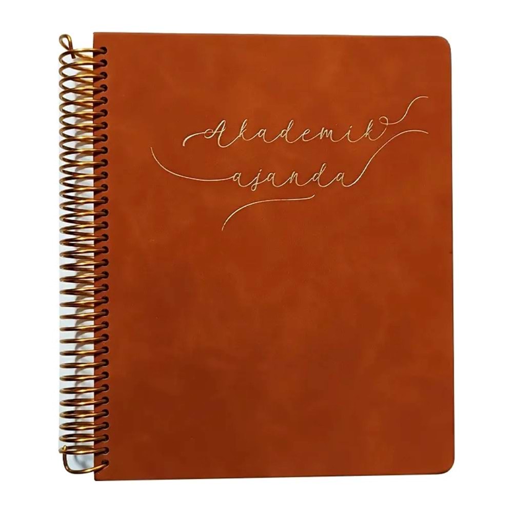 Victoria Journals 2236 Vegan Deri Spiralli Sert Kapak Ayraçlı Akademik Ajanda 100 Gr. 192 Sayfa 17x23cm 2025-2026