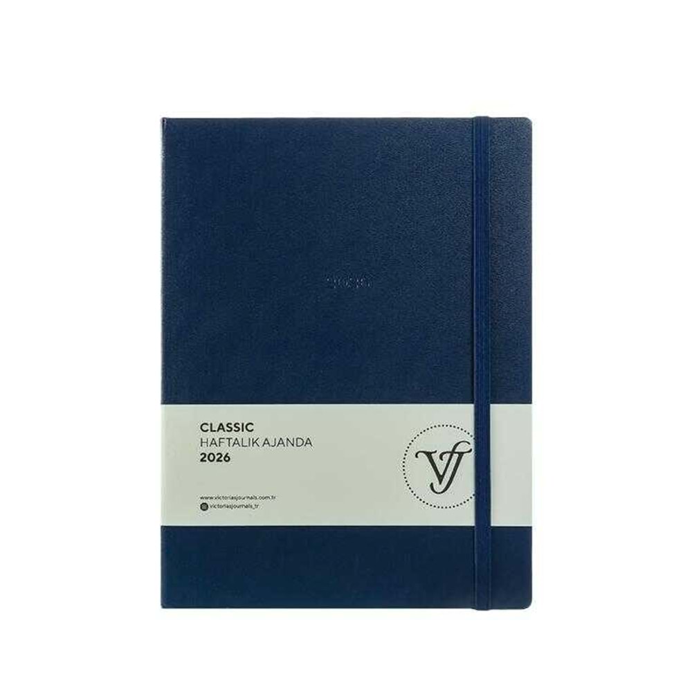 Victoria’s Journals 226 2302 Classic Haftalık Ajanda 2026 A4 19X25Cm Sert Kapak 100 Gr 144 Sayfa