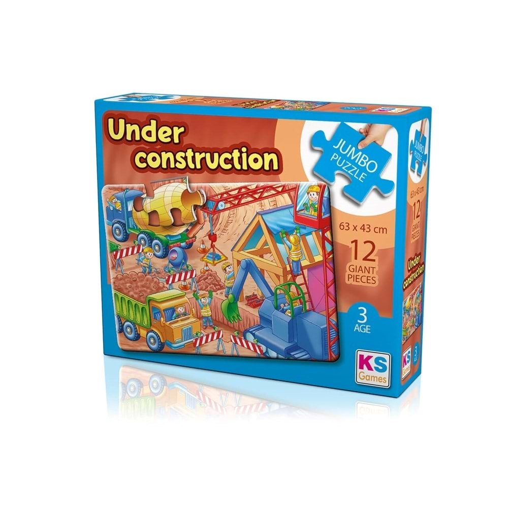 Ks Puzzle 12 Parça Under Construction Jumbo Boy Puzzle