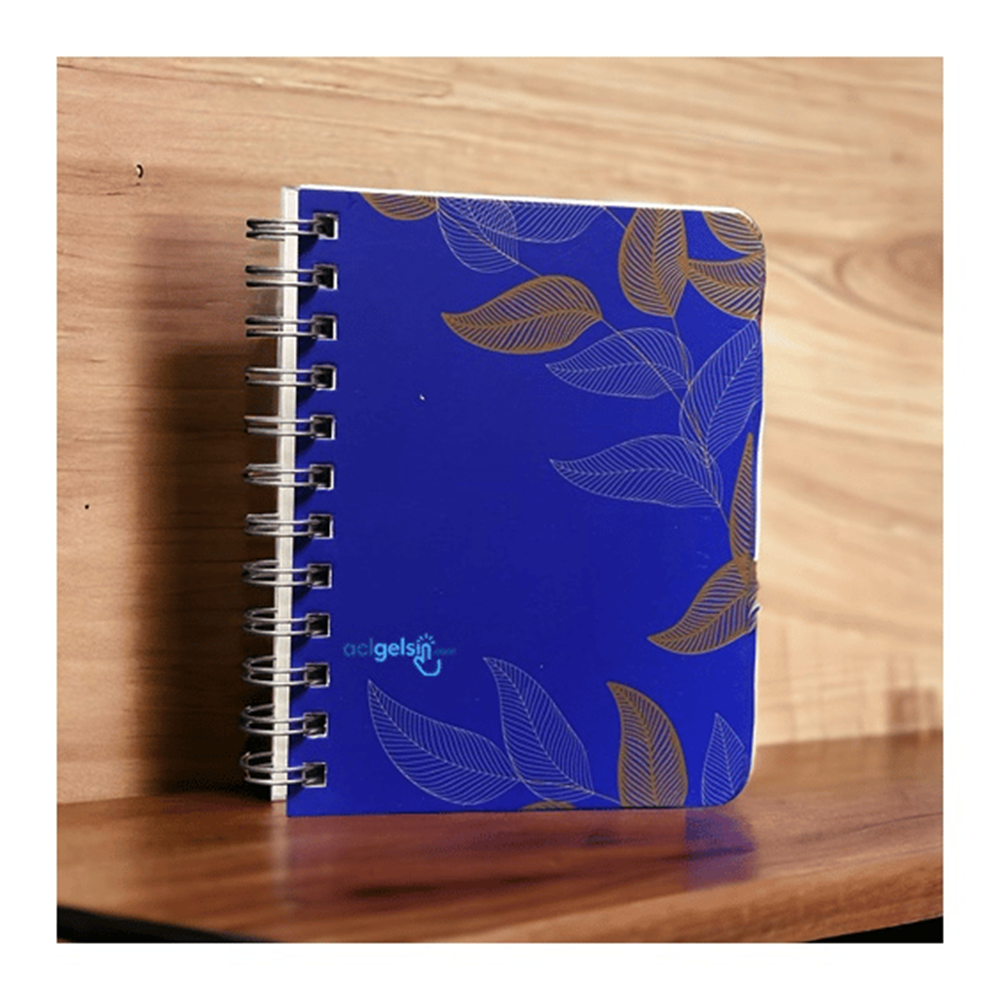 My Mia Art Mavi Yaprak Spiralli Defter