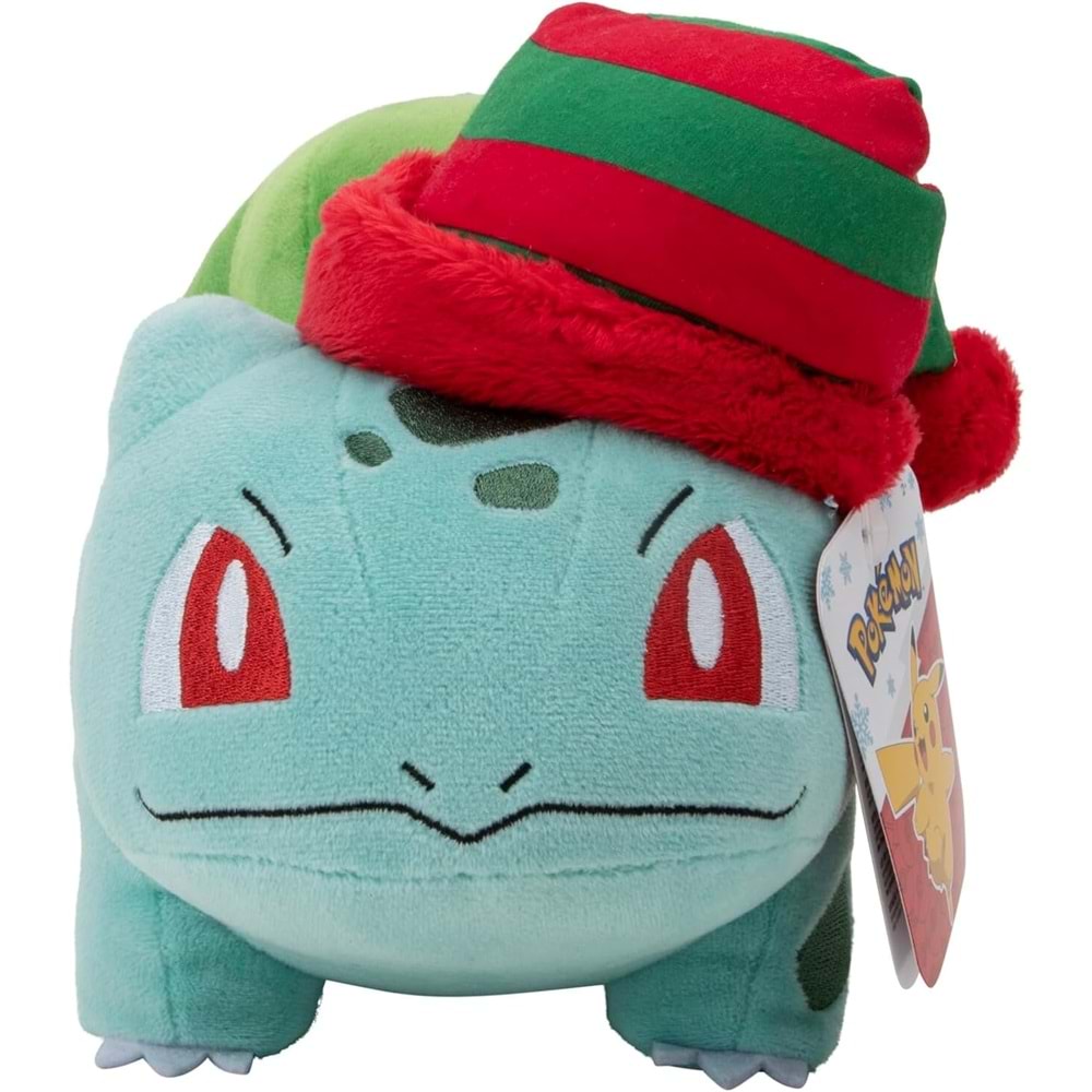 Pokemon Kış Pelüş Şapkalı Bisasam 20 cm Resmi Pelüş