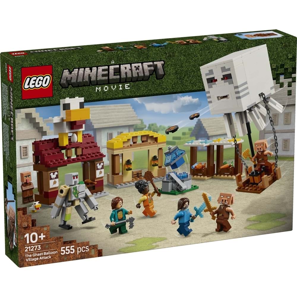LEGO Minecraft 21273 The Ghast Balloon Village Attack