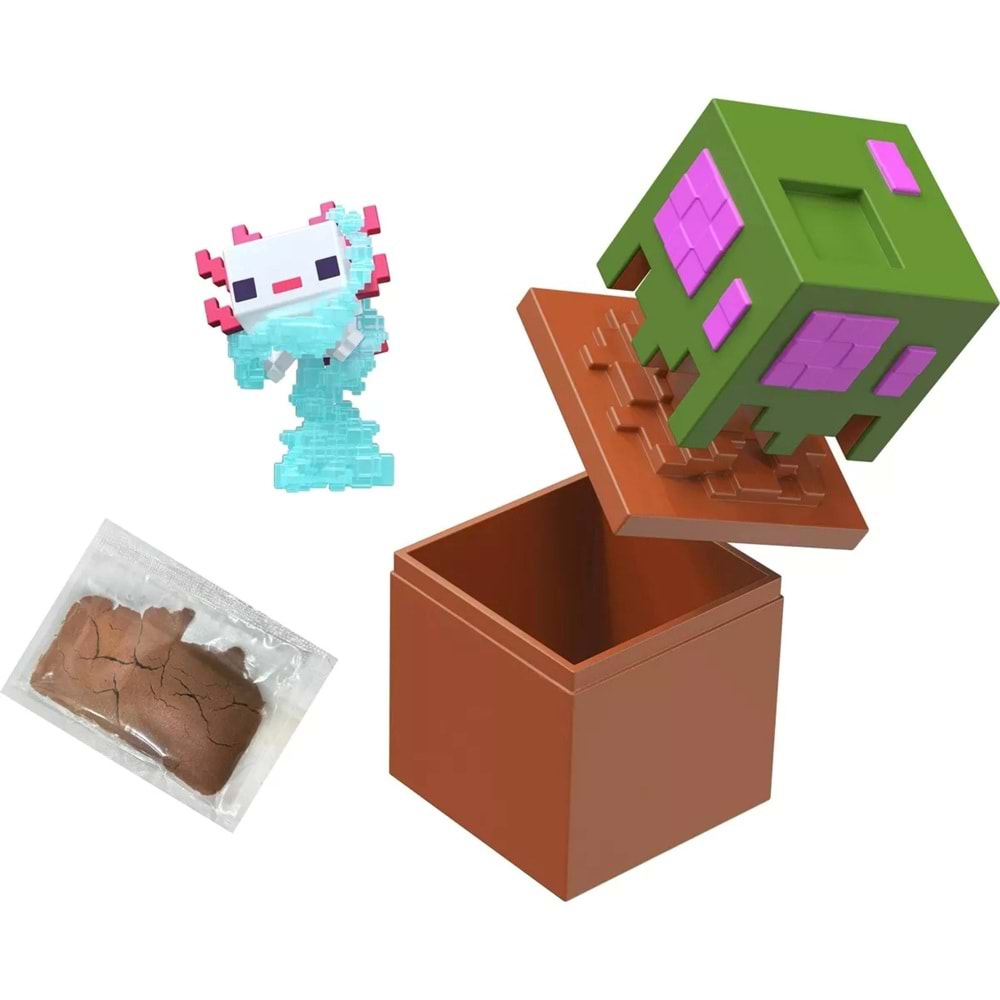 Minecraft Mini Mode Bloom Blocks Enderman Action Figure with Sand Compound (Characters May Vary)