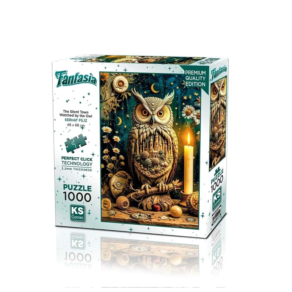 Ks Games 1000 Parça Puzzle The Silent Town Watched By The Owl