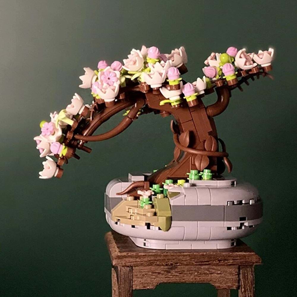 Loz Lego Eternal Flowers Çiçek Pembe Sakura Kiraz Ağacı 426 Parça Lz-1661