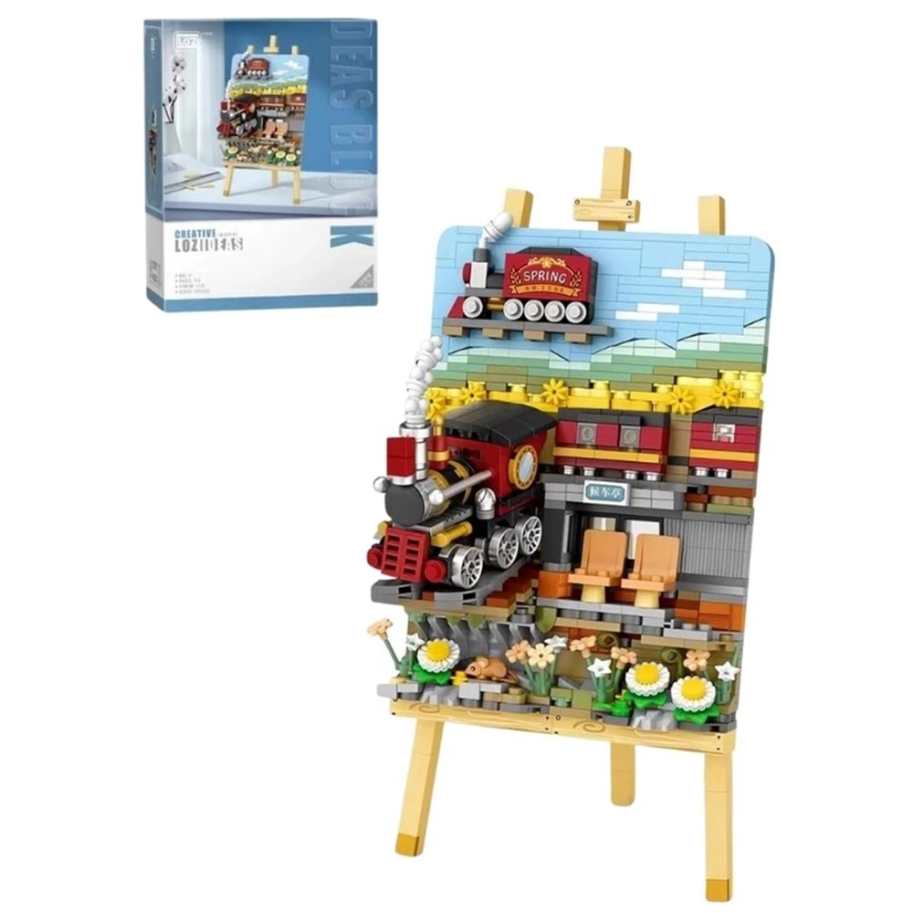 Loz Lego Creative Serisi Tren Tablosu Lego Seti 758 Parça FFLZ-1296 Vagon Life