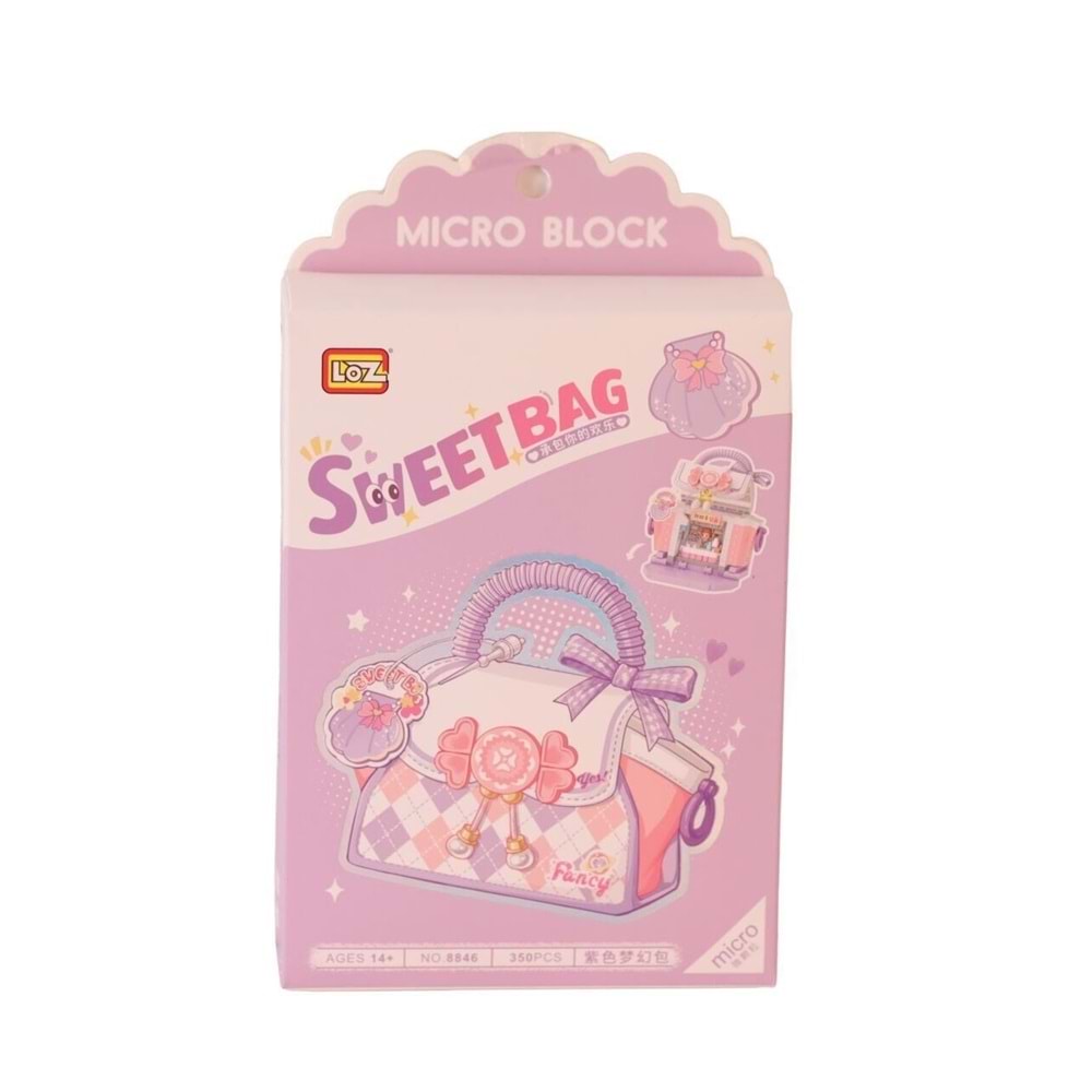 Loz Lego Micro Block Serisi Mor Çanta 350 Parça Lg-8846 Vagon Life