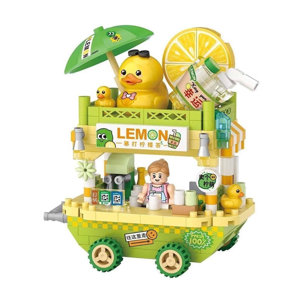 Loz Lego Micro Block Serisi Limon Arabası Block Oyuncak 310 parça Lg-8856 Vagon Life