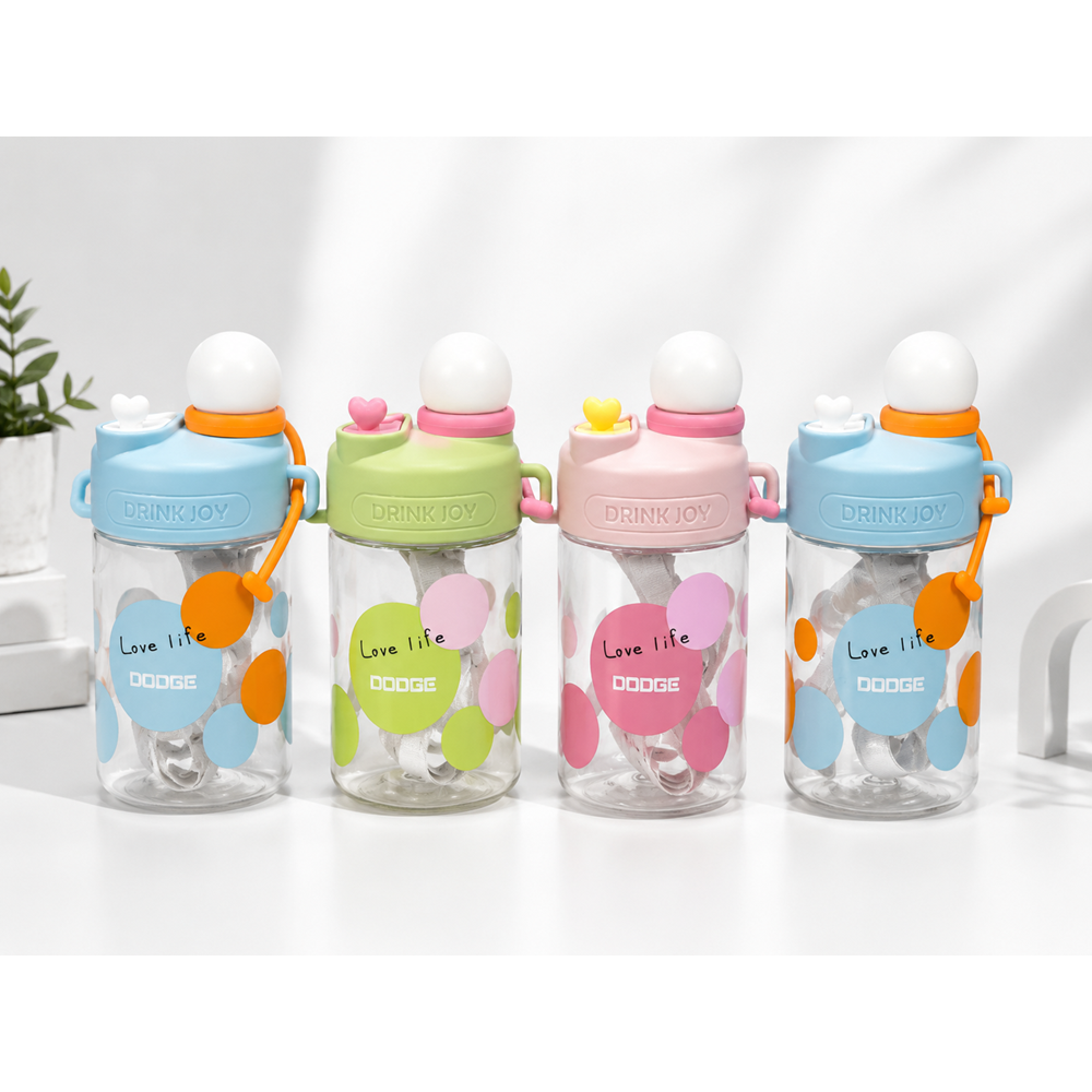 Dodge Drink Joy 560 ML Tritan Su Matara – BPA İçermez, Sızdırmaz Kapaklı, Pipetli Şık Tasarım