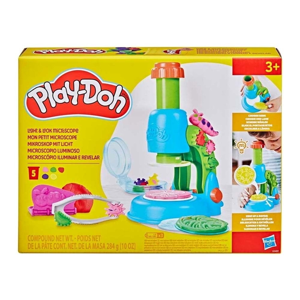 Play-Doh Işıklı Mikroskop Oyun Hamuru Seti +3 Yaş G0494