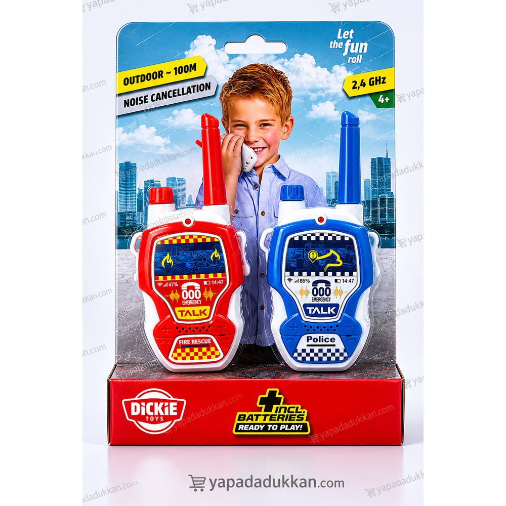 Dickie Toys Walkie Talkie Telsiz Seti 100 Metre Menzilli 2.4 GHz