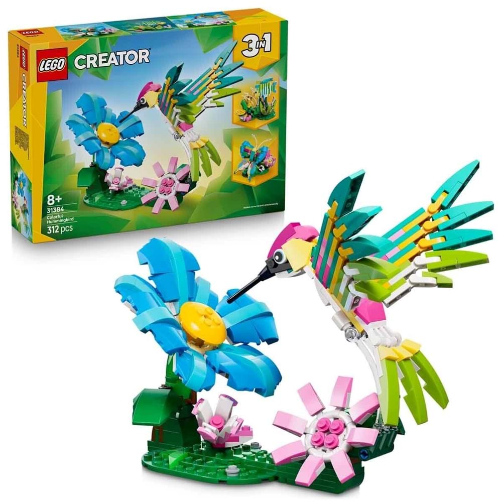 LEGO Creator 3’ü 1 Arada Vahşi Hayvanlar: Renkli Sinek Kuşu 31384
