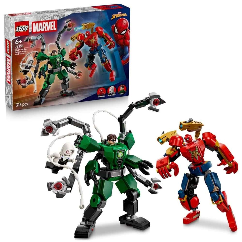 LEGO Marvel Robot Savaşı: Örümcek Adam, Doktor Oktopus’a Karşı 76338 - 6 Yaş ve Üzeri Çocuklar için Yaratıcı Oyuncak Yapım Seti (315 Parça)