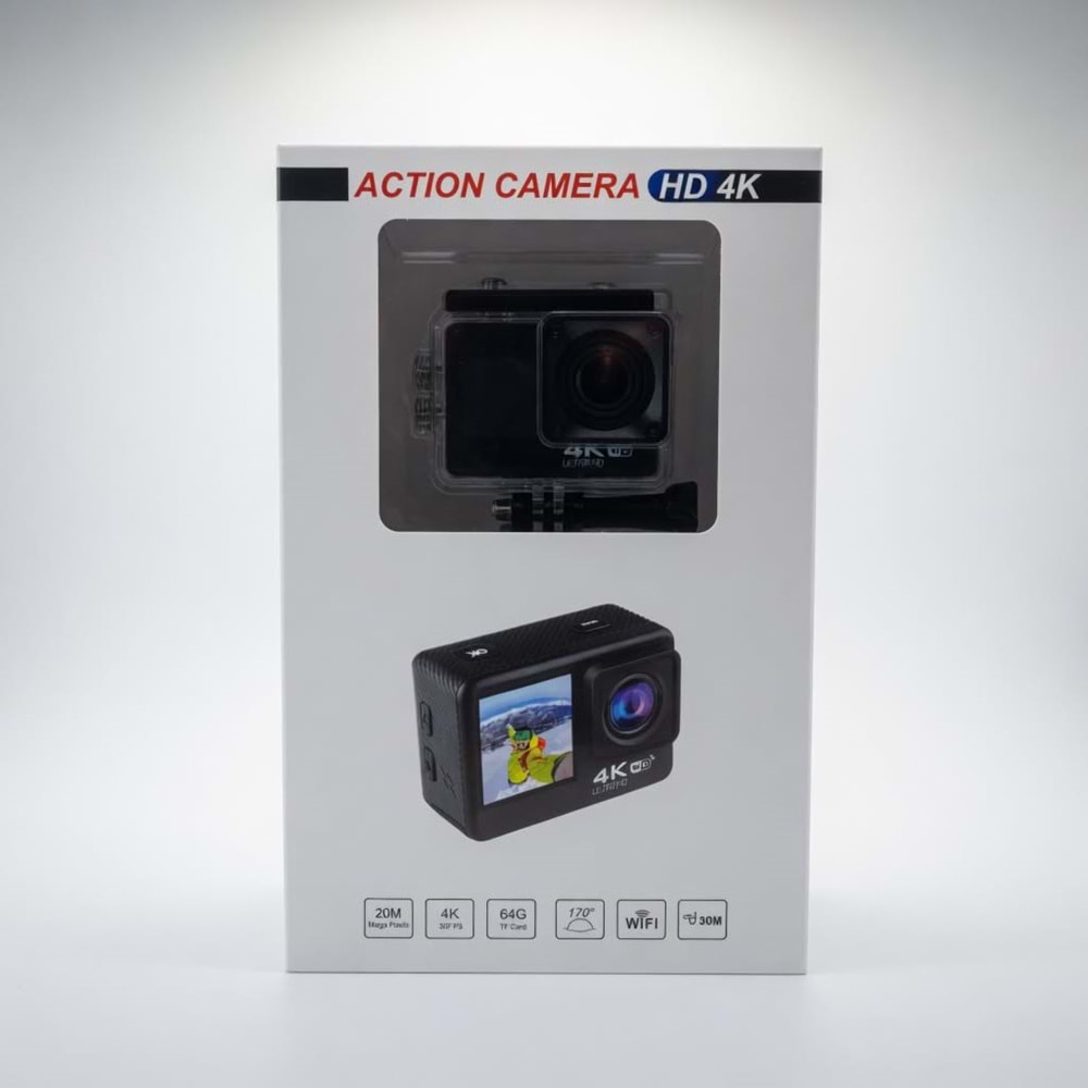 4K Aksiyon Kamera 1080P 30FPS WiFi 2 0 Sualtı Su Geçirmez Kask Video Kayıt KameraGl r-V8 Kamera