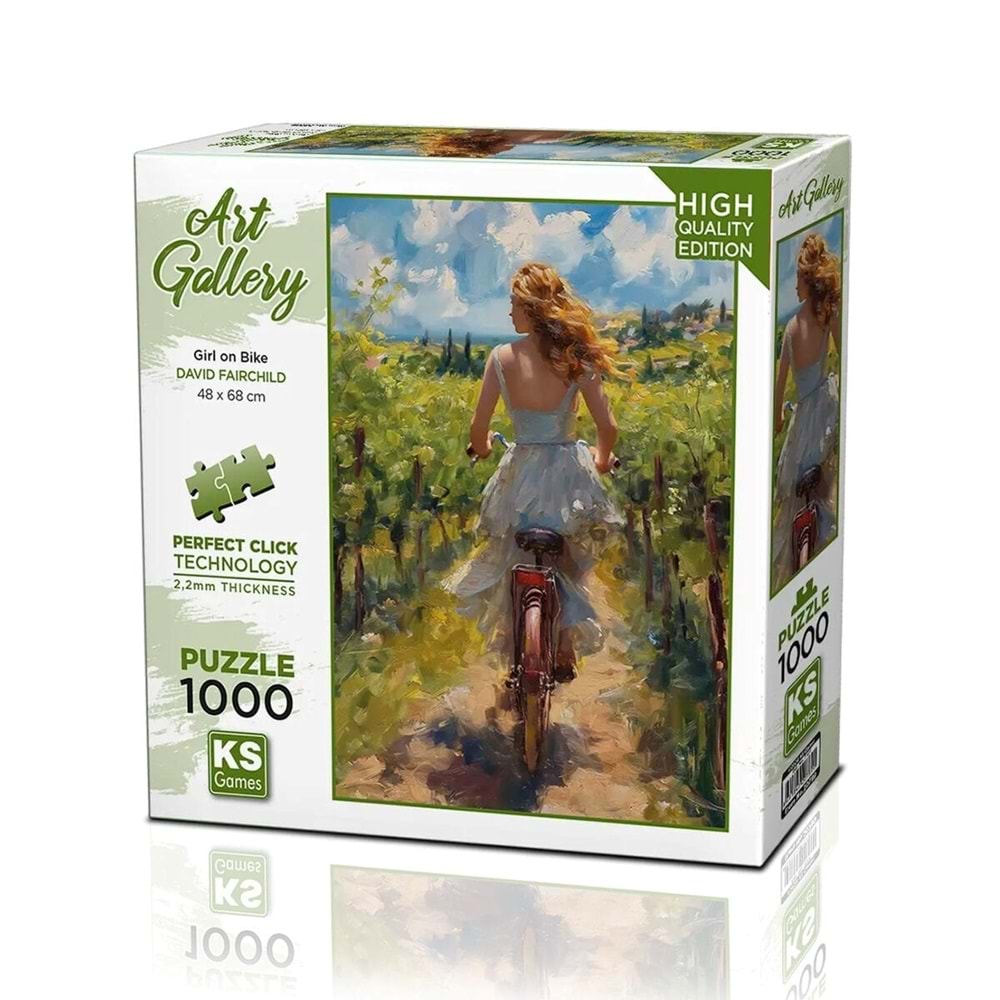 Ks Games Girl On Bike 1000 Parça Puzzle