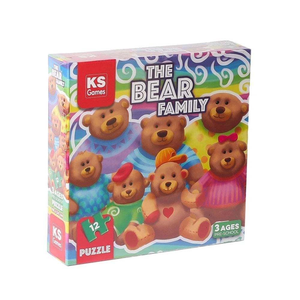 Ks Puzzle 12 Parça The Bear Family Pre-School Puzzle