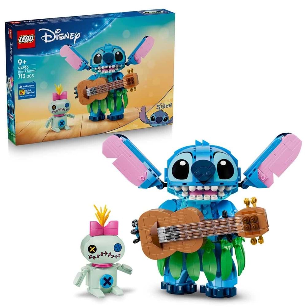 LEGO | Disney Stiç ve Scrump 43296 - 9 Yaş ve Üzeri Çocuklar için Yaratıcı Oyuncak Yapım Seti (713 Parça)