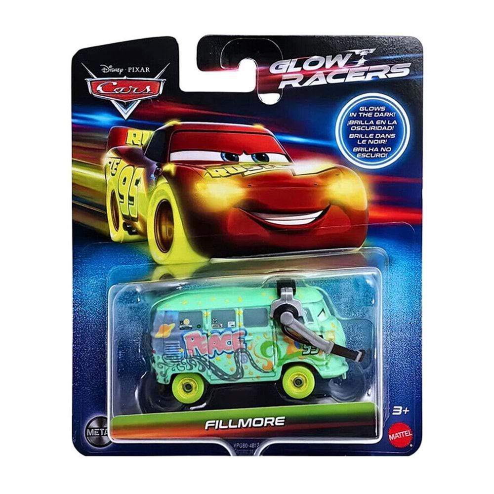 Disney Pixar Cars Karanlıkta Parlayan Yarışçılar Tekli Araç (A)