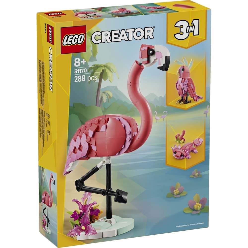 LEGO Creator 3'ü 1 Arada Vahşi Hayvanlar: Pembe Jaguar (31208)